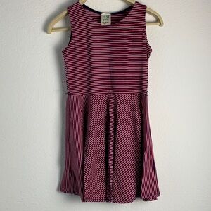 Lily Bleu Pink and Black Striped Casual Dress